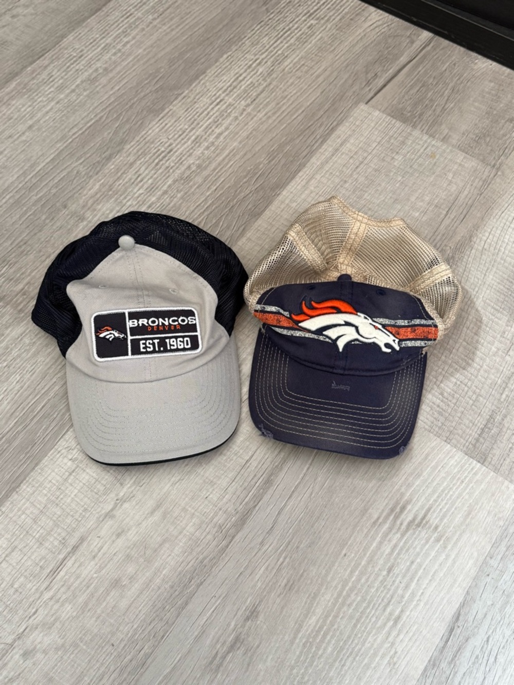 Set of two new Denver Broncos hats